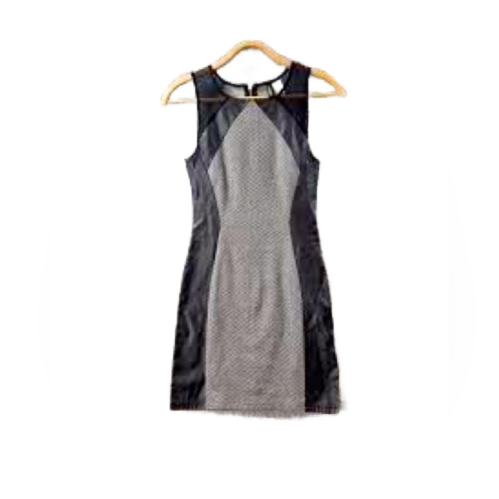 Faux Leather body con mini dress